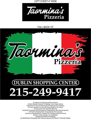 Taormina's Pizzeria in Dublin Pa Logo