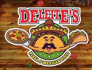 Deleite’s Pizza & Mexican Food Logo