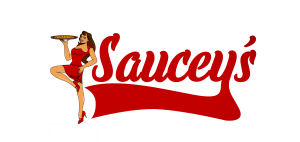 Saucey's Pizza logo