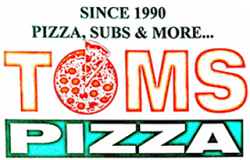 Tom's Pizza Pasta & Subs logo