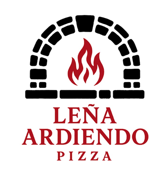 Leña Ardiendo Pizza (Burning Wood) Logo
