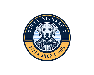 Dirty Richards pizza shop and pub logo