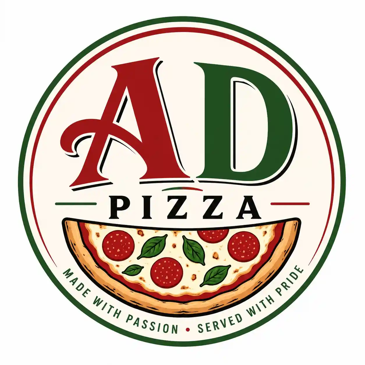 A D Pizza logo