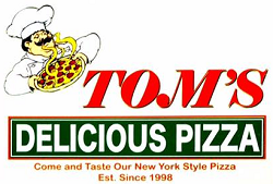 Tom's Delicious Pizza logo