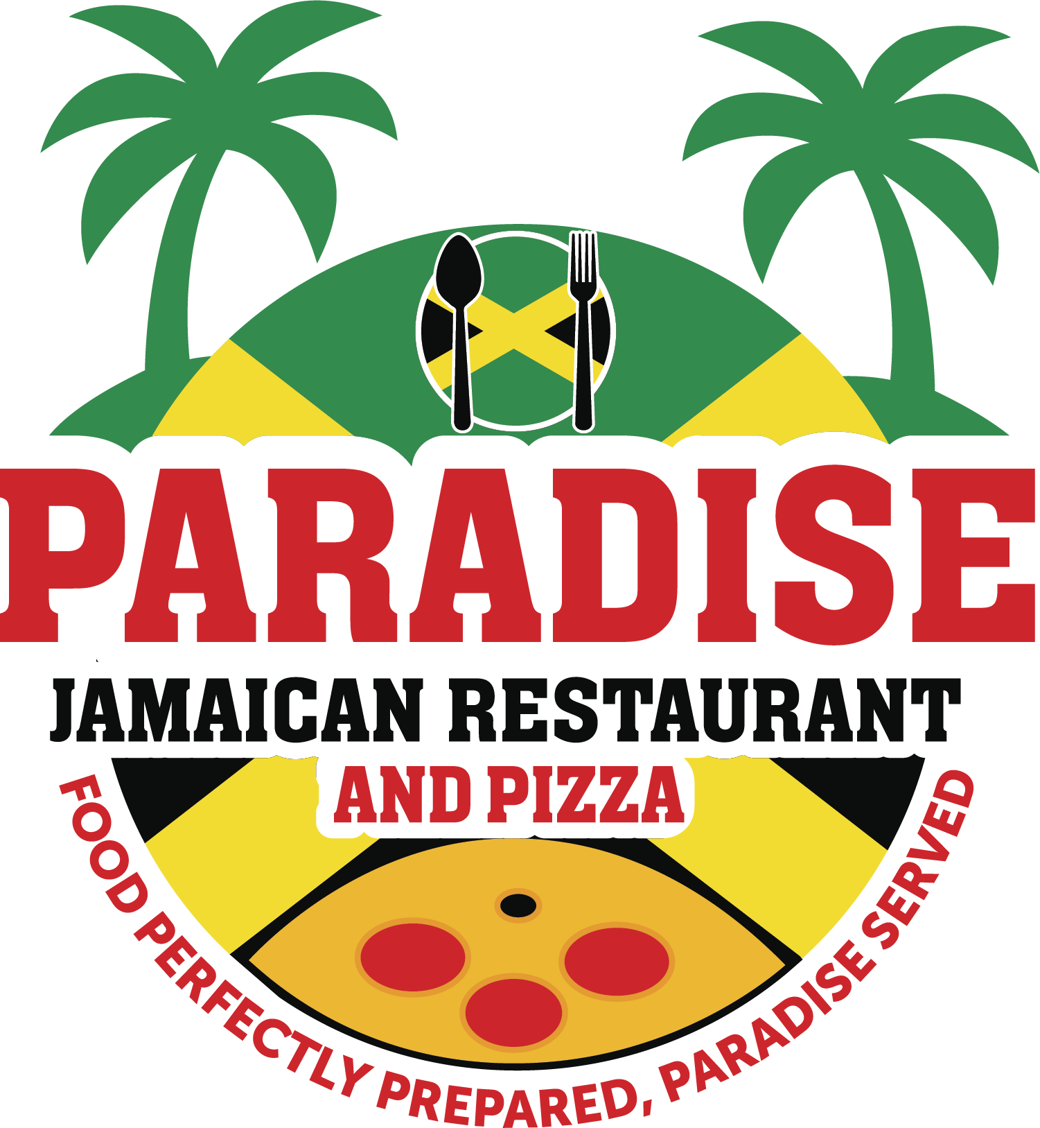 Paradise Jamaican Restaurant and Pizza logo