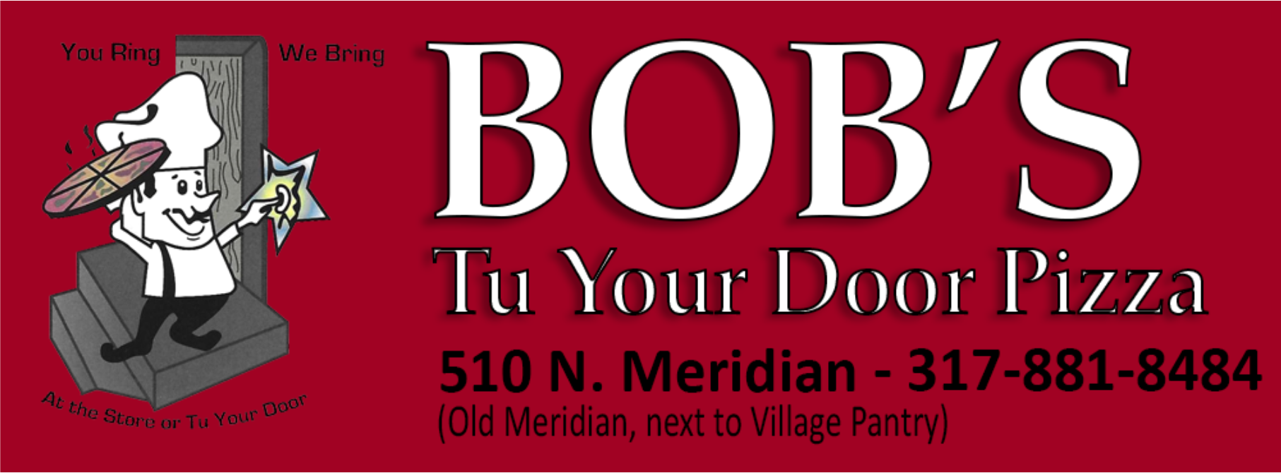 Bob's Tu Your Door Pizza logo