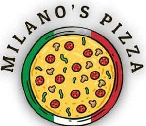 MILANOS PIZZA logo