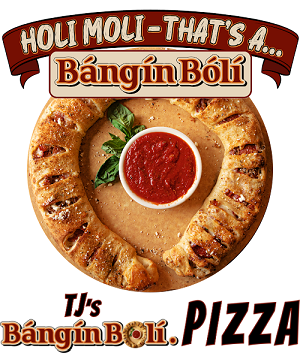 TJ's Banginboli.Pizza logo