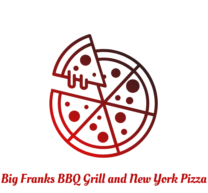 Big Franks BBQ Grill and New York Pizza logo