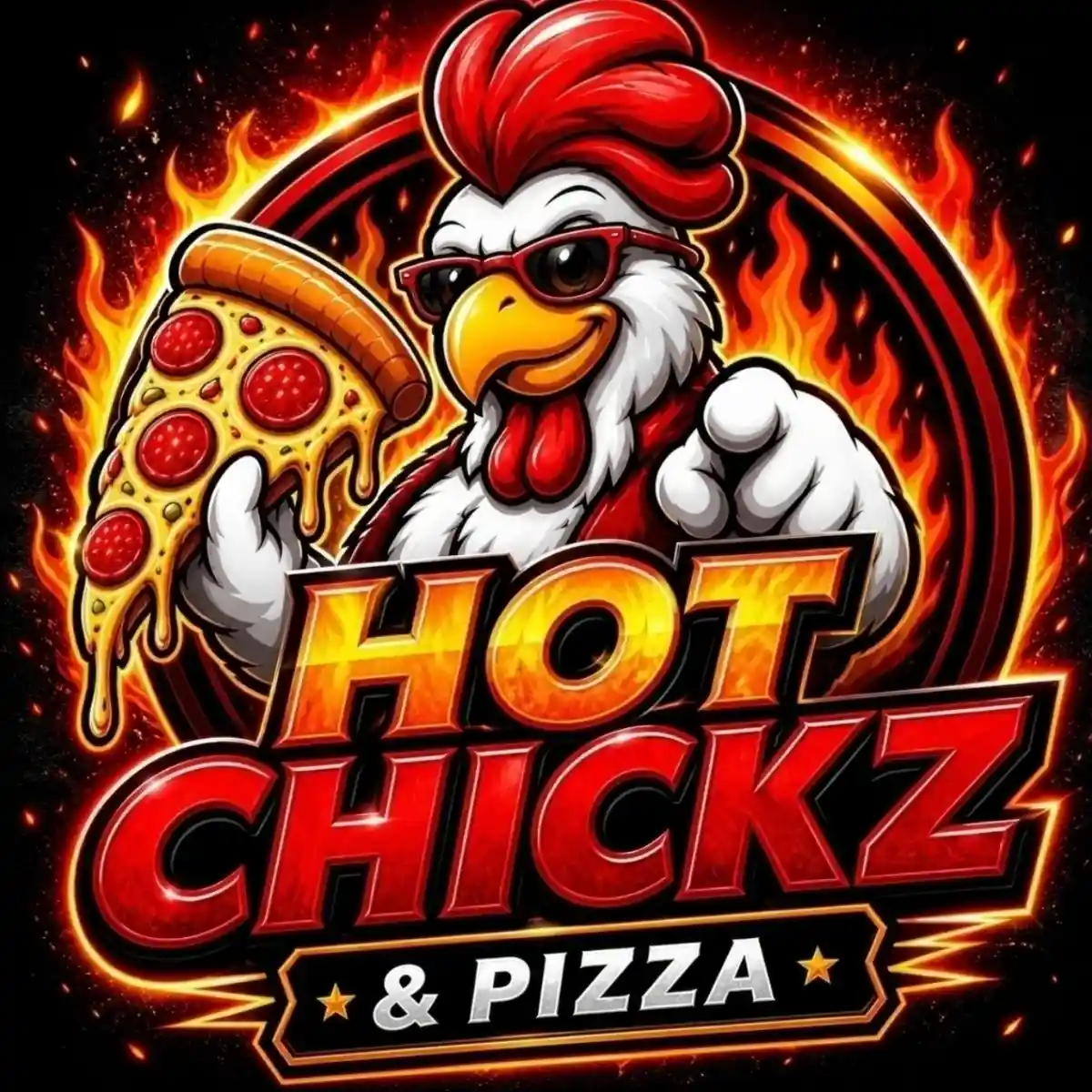 Hot Chickz & Pizza logo