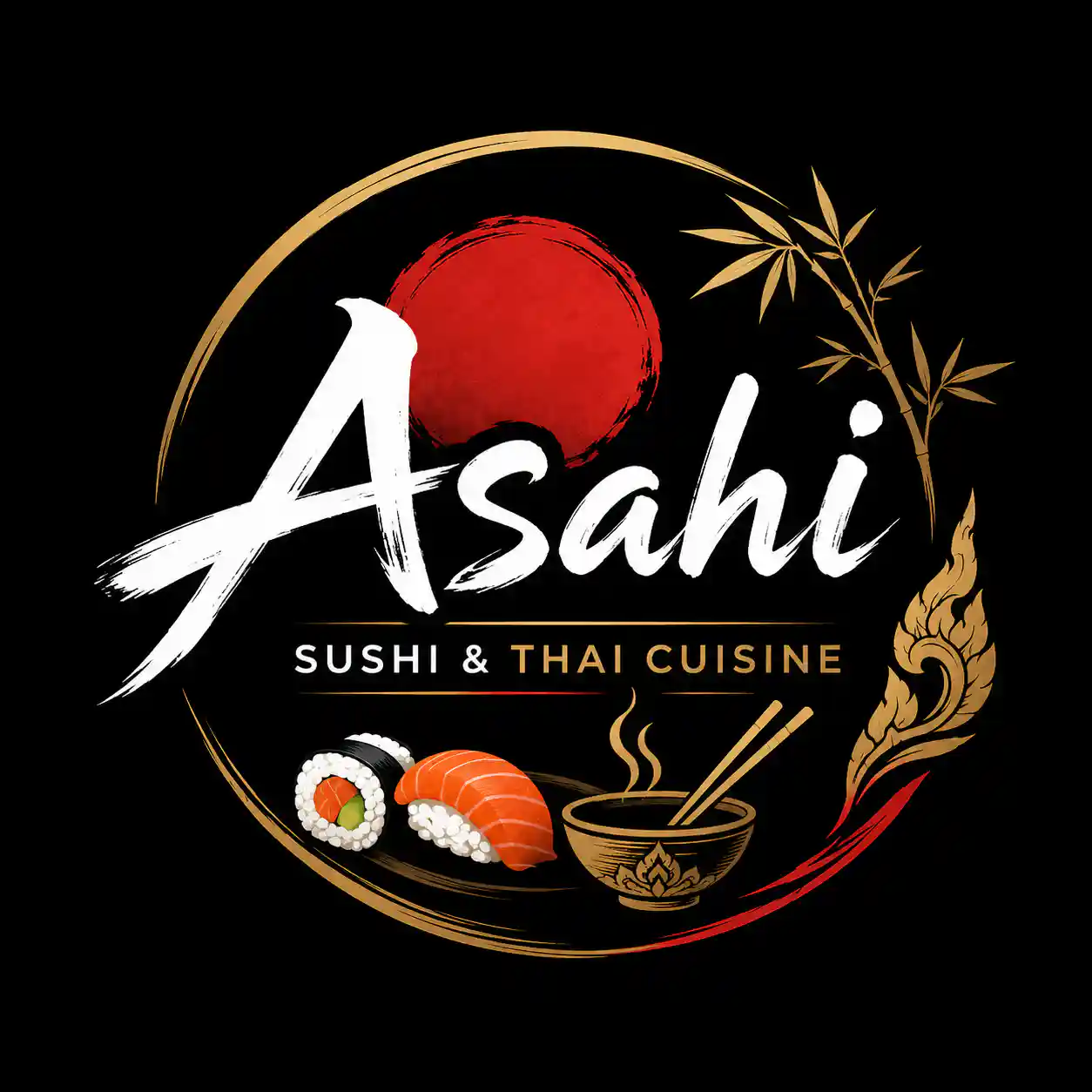 Asahi Sushi & Thai Cuisine logo