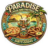 Paradise Pizza & Pretzels logo