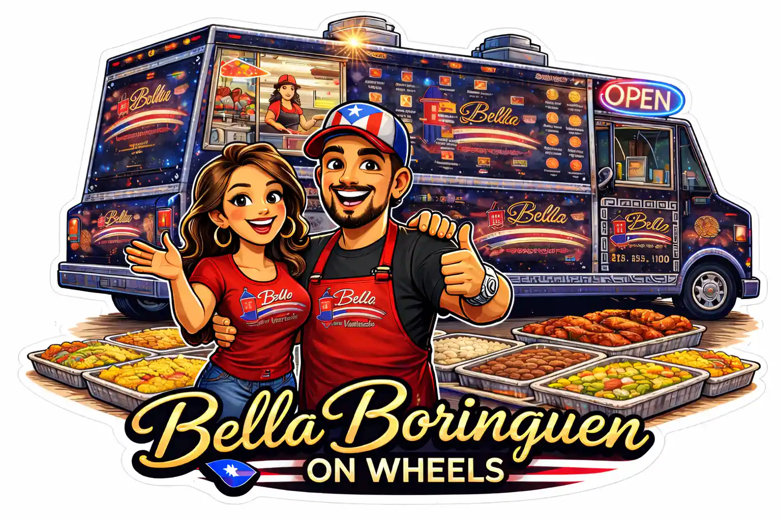 Bella Borinquen on Wheels logo