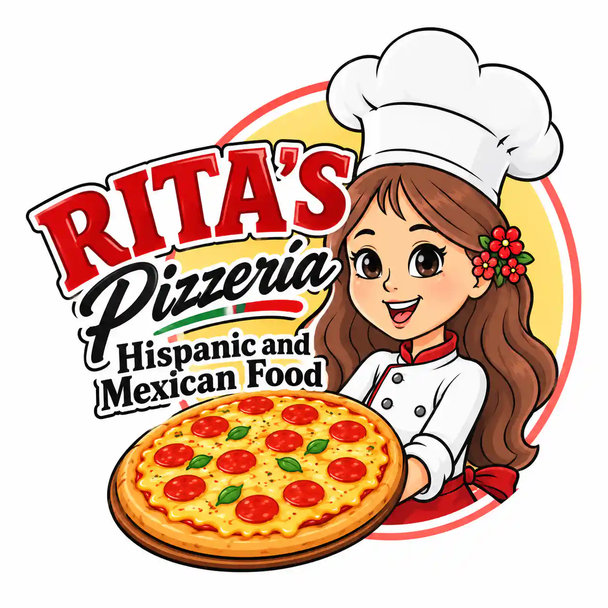 Rita's Pizzería Hispanic and Mexican Food logo