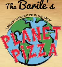 The Barile's Planet Pizza logo