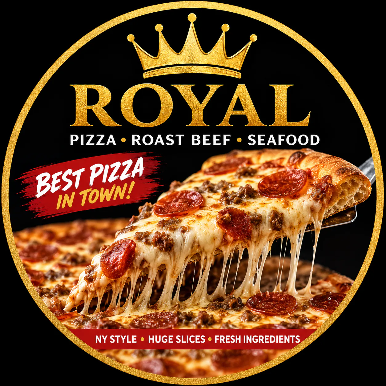 Royal Pizza Roast Beef & Seafood