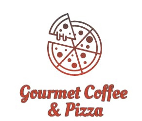Gourmet Coffee & Pizza Logo