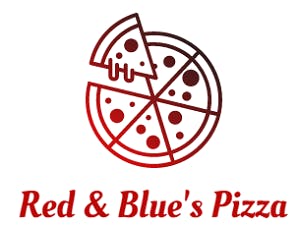 Red & Blue's Pizza Logo