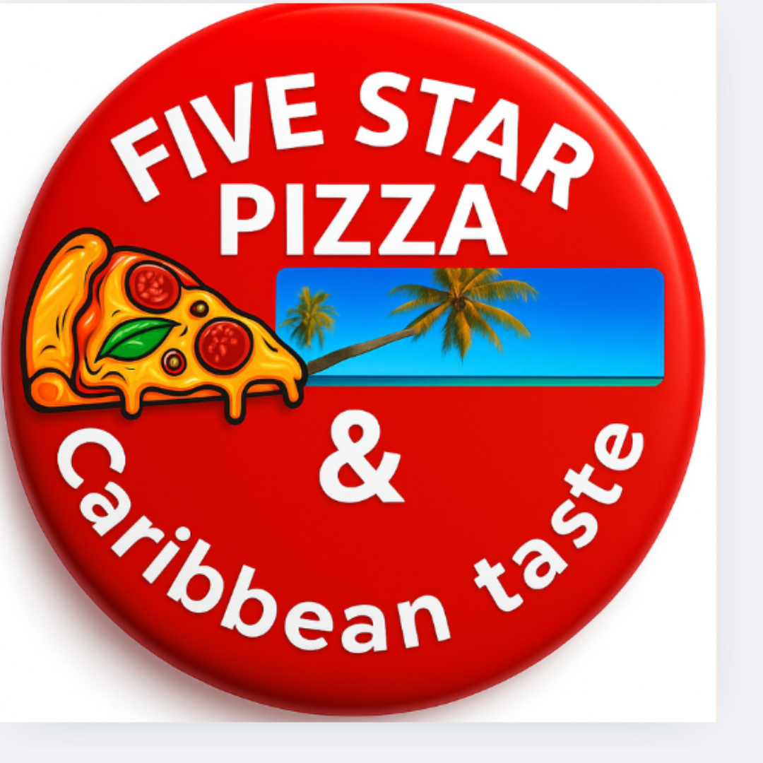 Five Star Pizza and Caribbean Taste logo