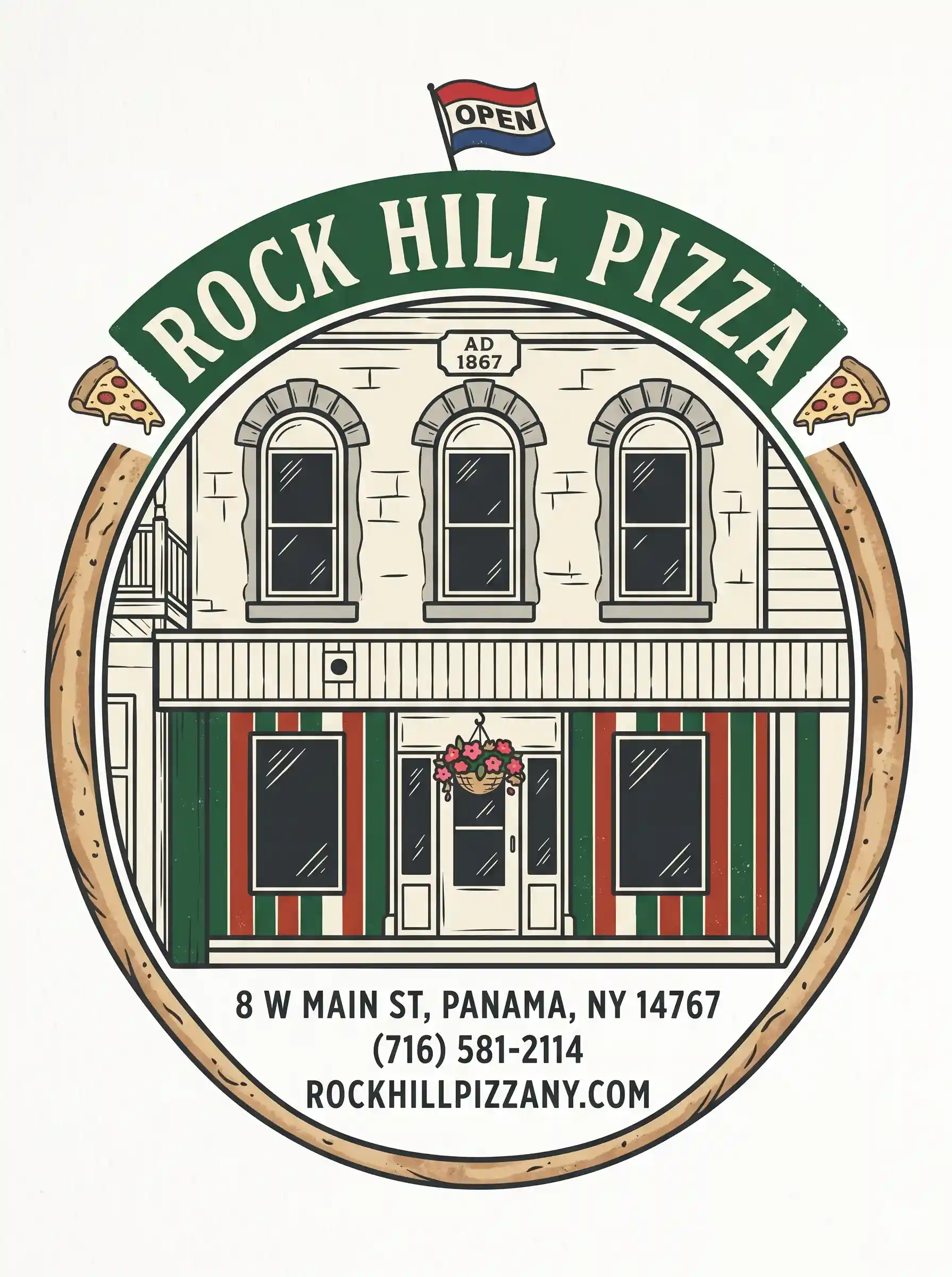 Rock Hill Pizza logo