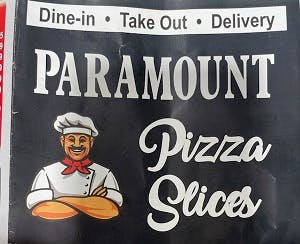 Paramount Pizza Slices Logo