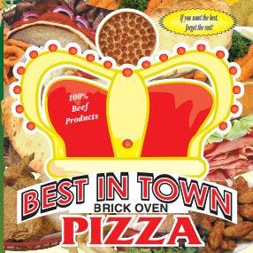 Best In Town Brick Oven Pizza Logo