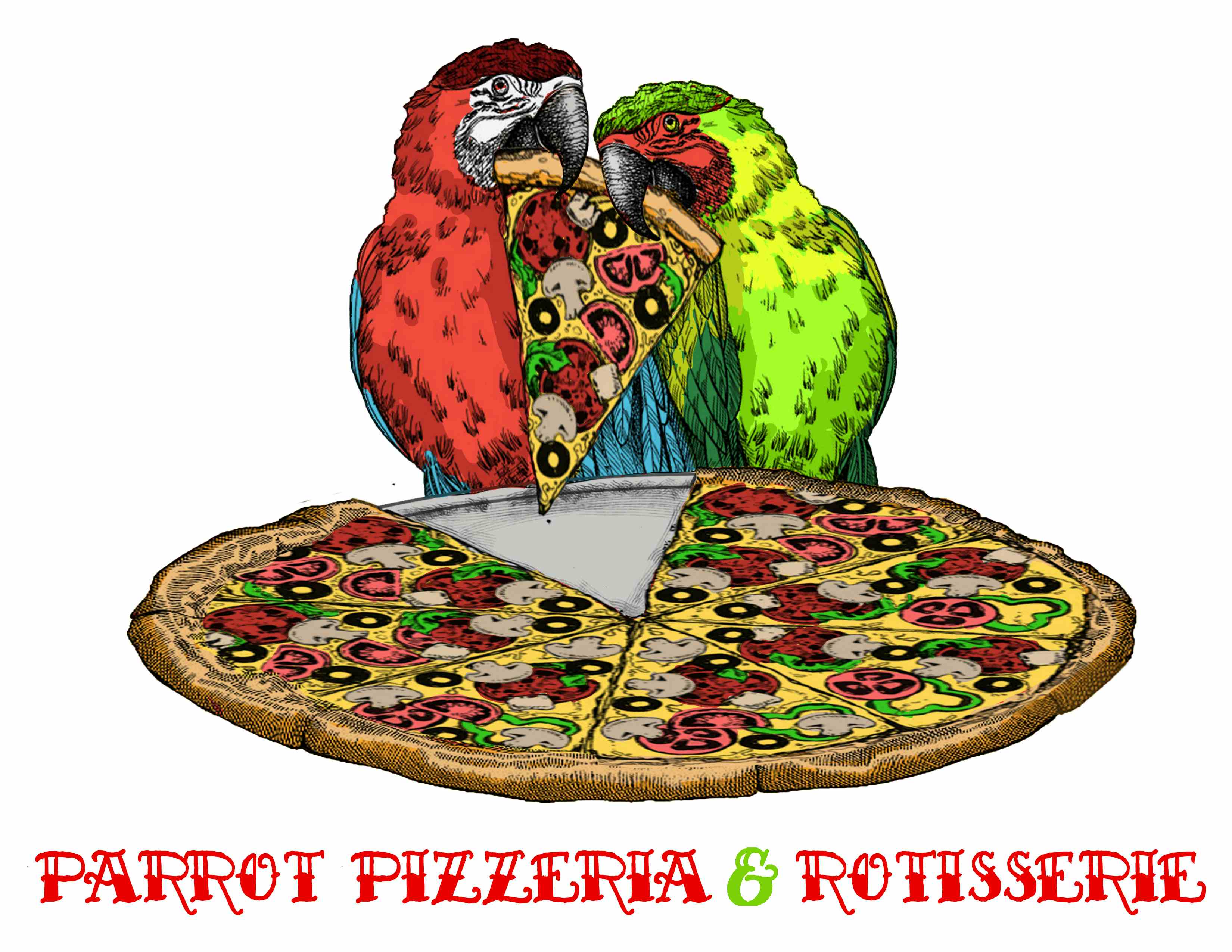 Parrot Pizzeria & Rotisserie logo