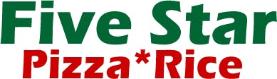 Five Star Pizza & Rice Logo