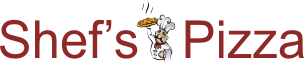 Shef's Pizza logo