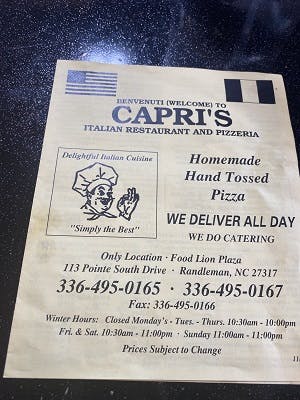 Capri's Pizza Logo