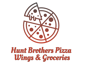 Hunt Brothers Pizza Wings & Groceries logo