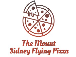 The Mount Sidney Flying Pizza Logo