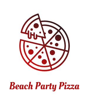 Beach Party Pizza Logo