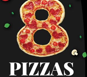 8 Pizzas