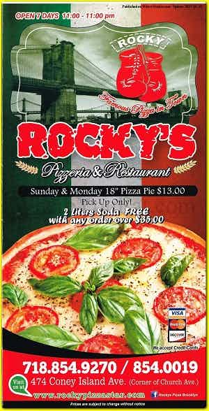 Rocky's Pizzeria & Resturant logo