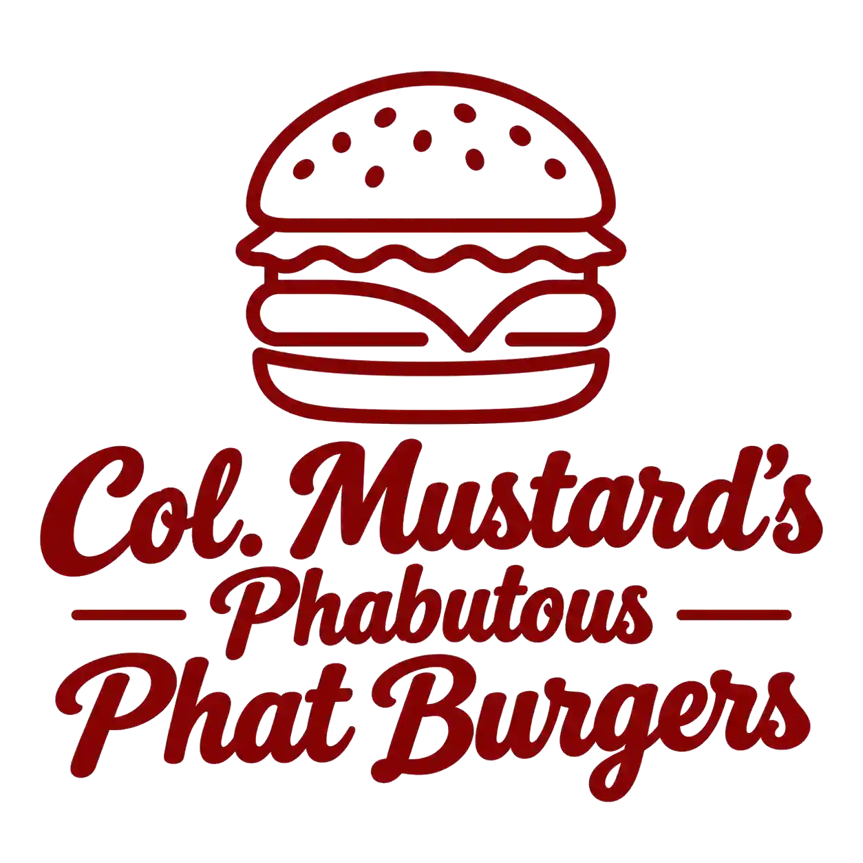 Col. Mustard's Phabulous Phat Burgers logo
