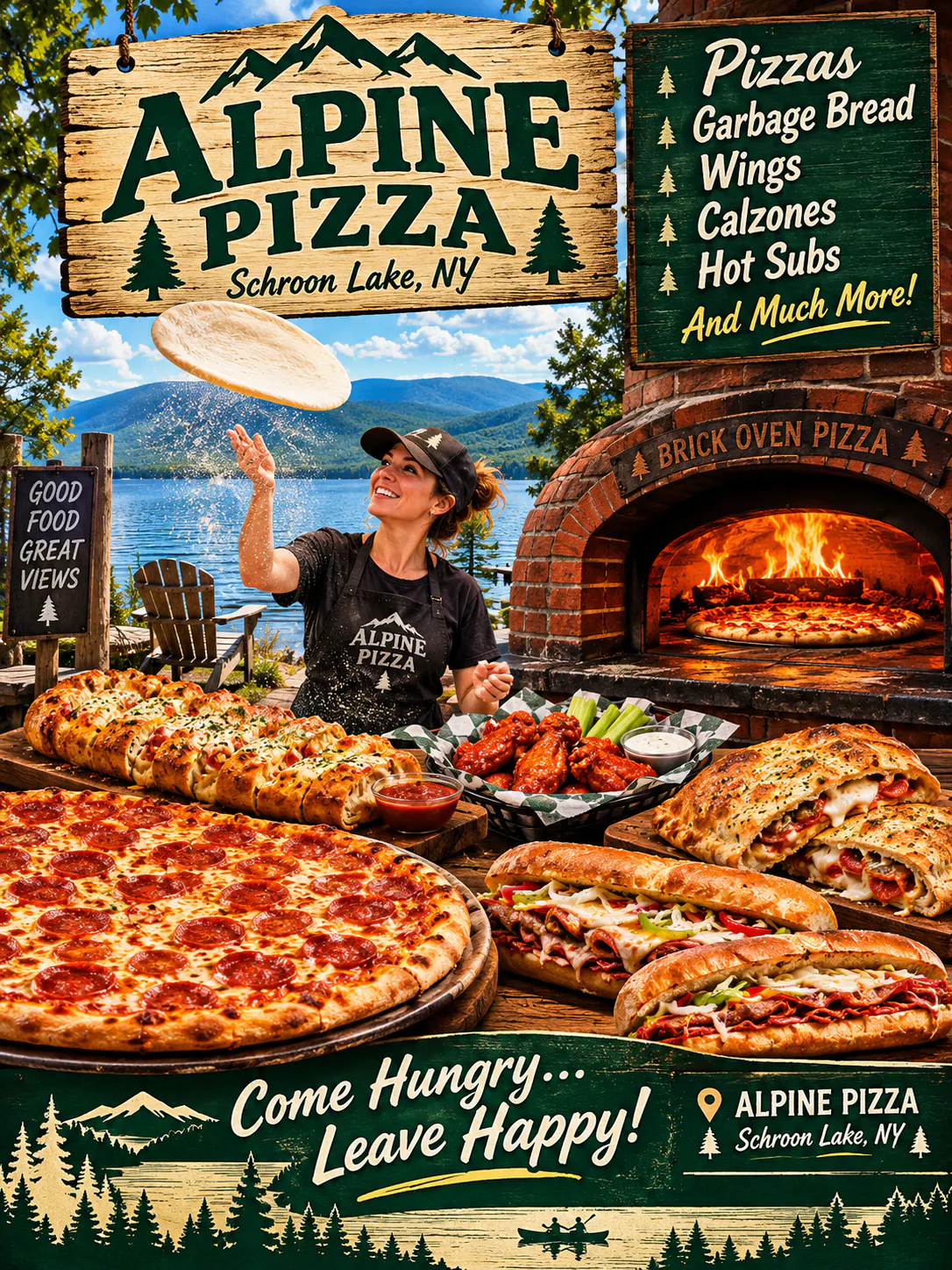 Alpine Pizza Logo